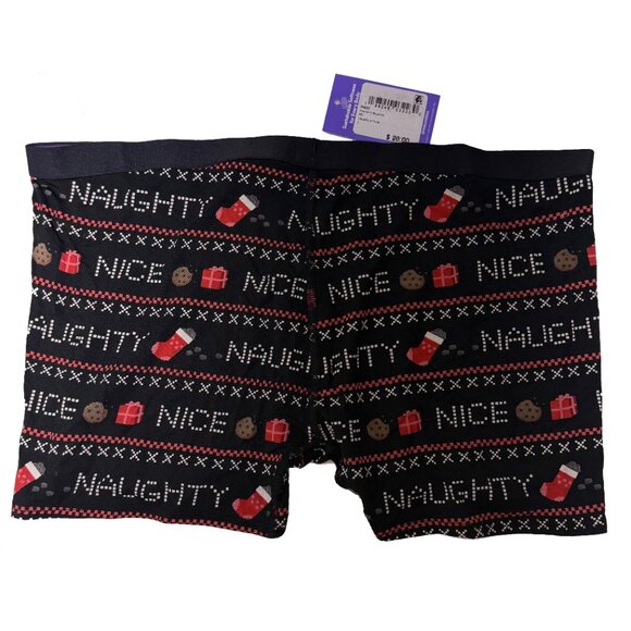 Nordstrom Womens Trending Boyshort Holiday Naughty Nice Seasonal Style Gift - Picture 4 of 6